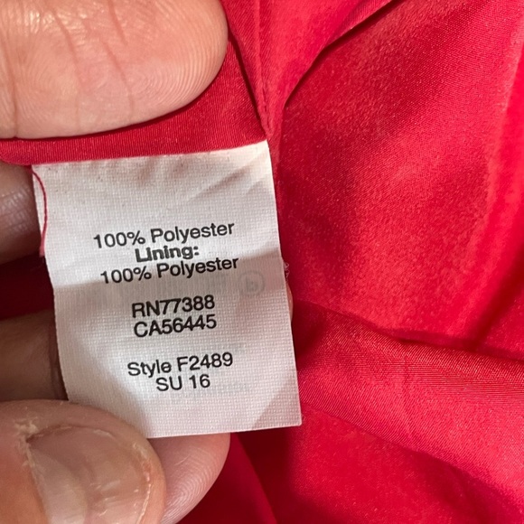 J CREW  Wrap Red Floral Size 8 Women's Strappy Dress, spaghetti strap, preppy - Picture 8 of 12